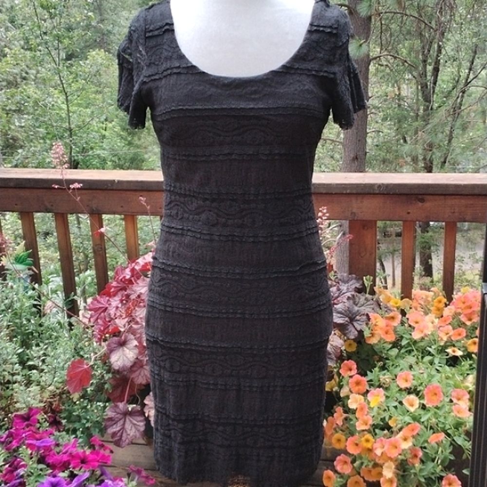 NWT Soprano Black Lace Dress with Pretty Back